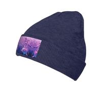 Fgwaauh Dolphins Art Bonnet d'hiver tricoté pour homme et femme Bonnet chaud Bonnet de ski doux et chaud Unisexe, bleu marine, Taille unique