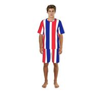 Fgwaauh Ensemble de pyjama pour homme avec motif drapeau français, short et pantalon de nuit, pyjama d'été, pantalon cool et court, Noir , 3XL