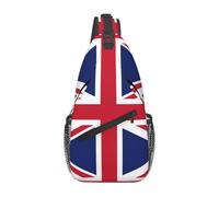 Fgwaauh Grand sac à bandoulière avec drapeau britannique - Pour voyage, randonnée, poitrine - Pour homme et femme - Taille unique