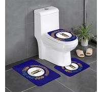 Fgwaauh Lot de 3 tapis de salle de bain avec motif drapeau de l'État du Kentucky - Tapis antidérapant doux - Tapis de toilettes en forme de U pour salle de bain, baignoire, douche