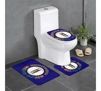 Fgwaauh Lot de 3 tapis de salle de bain avec motif drapeau de l'État du Kentucky - Tapis antidérapant doux - Tapis de toilettes en forme de U pour salle de bain, baignoire, douche