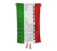 Fgwaauh Serviette de plage en microfibre avec drapeau italien du Colisée romain pour piscine, voyage, croisière, bain à la maison, camping, essentiels pour adultes