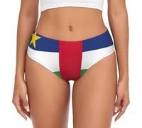 Fgwaauh Sous-vêtement pour femme, motif drapeau de l'Afrique centrale, culotte ultime anti-humidité, sous-vêtements pour femmes, Noir , 3XL