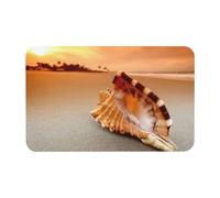Fgwaauh Tapis de douche antidérapant super absorbant à séchage rapide Motif coucher de soleil sur la mer