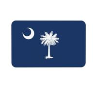 Fgwaauh Tapis de douche antidérapant super absorbant à séchage rapide Motif drapeau de la Caroline du Sud