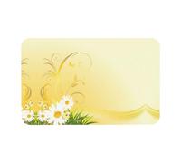 Fgwaauh Tapis de douche antidérapant super absorbant à séchage rapide Motif fleurs de camomille et papillons volants