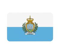 Fgwaauh Tapis de douche en terre de diatomée Drapeau de Saint-Marin, antidérapant, super absorbant, séchage rapide, tapis de sol de salle de bain