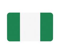 Fgwaauh Tapis de douche en terre de diatomée Drapeau du Nigeria Tapis de douche antidérapant super absorbant Séchage rapide Tapis de sol de salle de bain