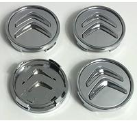 FGXBD 4 Pièces 60mm Alliage Auto Cache Moyeux Capuchons pour Citroen Xsara C3 C4 C5 C6 DS DS3 DS4 DS5 DS6, Antirouille Jante Centre Badge D'emblème Accessoires,Silver