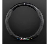 FGXBD Couvre Volant Voiture pour Volvo V40 2012-2020, Souple Durable Respirante Antiderapante Volant de Voiture Protection Accessoires,Normal-A Black