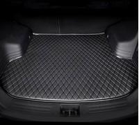FGXBD Tapis Coffre Voiture pour Alfa Romeo Stelvio 2017-2020 2021 2022 2023 2024 2025, Cuir Tapis Antidé Rapant Imperméable Anti-Rayures Cargaison Doublure Moquettes Accessoires,Black