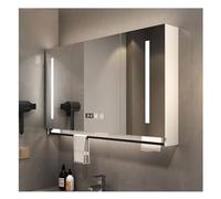 FGXHHS Armoire de Salle de Bain Murale avec Miroir, Salle de Bain avec Rangement, Armoire de Salle de Bain Murale, Anti-buée, Armoire Moderne, Armoire à Pharmacie LED, (L68*H75cm/L26.8*H2