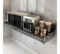 FGXHHS Étagère Murale pour Four électrique, Coloris Gris Anthracite, idéale pour optimiser l'espace dans Votre Cuisine. Compatible avec Tous Les Fours, Design Robuste et élégant.