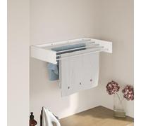 FGXHHS Étendoir Mural - Capacité 35 kg - Installation Facile - Gain de Place - Idéal pour l'intérieur et l'extérieur (Chambre, Jardin, Balcon) - Blanc - 70 cm