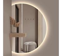 FGXHHS Miroir Mural LED en Forme de Demi-Lune sans Cadre, avec Traitement antibuée et rétroéclairage Pleine Longueur, idéal pour la décoration intérieure.