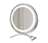 FGXHHS Miroir pivotant Rond avec éclairage 3 Couleurs pour Salon, Salle de Bain et Chambre (Blanc, 50 cm)