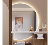 FGXHHS Panneau Mural Intelligent Demi-Lune à LED Tricolore pour Salon, Grand Panneau décoratif sans Cadre Anti-buée sur Toute la Longueur