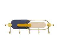 FGXHHS Porte-Manteau Mural, Crochets Modernes, 5 Crochets en métal pour Suspendre Manteaux, Vestes, vêtements et Chapeaux, idéal pour l'entrée (Couleur : Bleu)