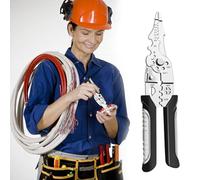 FGXY Multifonctionnel Pince à Dénuder, Acier Inoxydable Pince à Sertir, Pince Coupe-Câbles, c'Est Une Bonne Aide Pour Les Travailleurs De La Construction, De l'Entretien Du Moteur, De La Décoration
