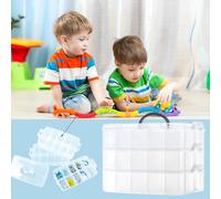 FGXY Transparent Boite Rangement Plastique, Boite Rangement Visserie, Boite a Outils Vide, Avec 30 Compartiments, Librement Amovible Et Combiné Nombre d'Étages, Utilitaires d'Accueil Pour La Famille