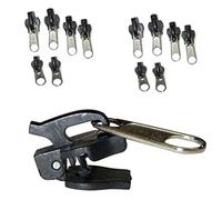 fgyhtyjuu 6pcs réparation instantanée Zipper Fix Universal Fermeture éclair Universelle, Kit Zips Dents Curseur Zip de Remplacement (Argent*12pcs)