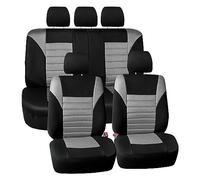 FH Group Ensemble Complet de Housses de siège de Voiture 3D en Maille aérée - Ajustement Universel - Housse de siège arrière à Dossier Bas Compatible avec airbag - Housses de siège lavables pour VUS,