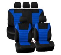 FH Group Ensemble Complet de Housses de siège de Voiture en Maille aérée 3D - Ajustement Universel - Housses de siège Automobile à Dossier Bas - Compatible avec airbag - Banquette arrière divisée -