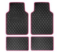 FH Group F12003PINK Tapis de Sol Universel en Similicuir Beige pour Voiture, SUV et camions