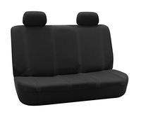 FH GROUP Housses de siège arrière de Voiture en Tissu avec appuie-tête Amovible, Ajustement Universel, Lavable, pour SUV, berline, fourgonnette - Noir
