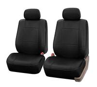 FH Group Housses de siège Automobile Noires à Ajustement Universel pour la Plupart des Voitures, SUV et camions (Similicuir, Lot de 2) PU001BLACK102