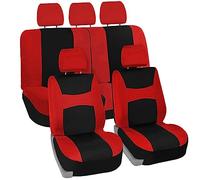 FH Group Housses de siège Automobile Rouges, universelles, Housses de Seau et de Banquette adaptées à la Plupart des Voitures, VUS et camions FB030RED115