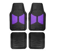 FH Group Tapis de sol automobile en caoutchouc résistant à la climatisation pour toutes les saisons,Ensemble complet de garnitures pour s'adapter à la plupart des voitures,Violet