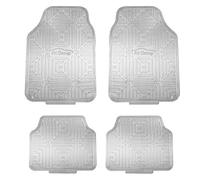 FH Group Tapis de Sol Automobile - Tapis de Sol en Caoutchouc métallique Robuste pour Voitures, Ajustement Universel, Tapis de Sol Climaproof, Tapis de Sol découpables pour la Plupart des berlines,