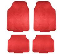 FH Group Tapis de sol automobile - Tapis de sol en caoutchouc métallique robuste pour voitures - Ajustement universel - Climaproof - Tapis de sol découpables pour la plupart des berlines, VUS, camions