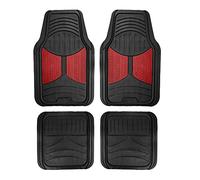 FH Group Tapis de sol automobile - Tapis de sol robustes en caoutchouc Monster Eye pour voitures, ajustement universel, tapis de sol Climaproof - Tapis de sol découpables pour la plupart des berlines,