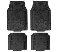 FH Group Tapis de Sol de Voiture - Adorable Empreinte de Pattes - Tapis de Sol en Caoutchouc Robuste pour Voitures, Ajustement Universel, Tapis de Sol Climaproof, Tapis de Sol découpables pour la