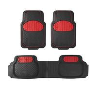 FH Group Tapis de Sol de Voiture - Tapis de Sol en Caoutchouc Robuste pour Voitures, Ajustement Universel, Tapis de Sol découpables, Tapis de Sol Climaproof pour la Plupart des berlines, VUS, camions