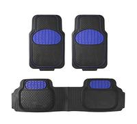 FH Group Tapis de sol de voiture - Tapis de sol en caoutchouc robuste pour voitures, ajustement universel, ensemble complet de tapis de sol découpables, climaproof pour la plupart des berlines, SUV,