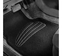 FH Group Tapis de Sol de Voiture - Tapis de Sol Noir pour Voitures, Ajustement Universel, Tapis de Sol de Voiture Tout Usage, Tapis de Protection pour la Plupart des berlines, SUV, camions