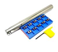 FH03 fraise à alimentation rapide, coupe allongée de 200mm, poignée en alliage MFH CNC tige LOGU fraisage Inserts tournage 030310ER Plaquettes de Carbure CNC(C20-20 and PR1225)