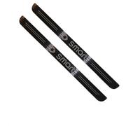 FHACAD 2 Pièces Plaques Plinthes en Acier Inoxydable pour Smart 451 453 Fortwo, Protection de Seuil de Porte de Voiture Anti-éraflures Threshold Bar,Black