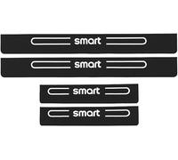 FHACAD 4 Pièces Protection Seuil de Porte de Voiture pour Smart Fortwo Forfour 450 451 453,Plinthes Garniture Accessoires,Anti-Dirty Antidérapan Résistant Aux Rayures