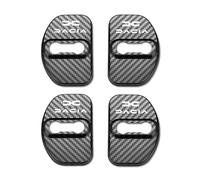 FHACAD Lot de 4 Couvercle de Serrure Porte Voiture pour Dacia Duster 2 2018-2022 2023, Couverture Serrure Porte Voiture en Acier Inoxydable Accessoires,A-Carbon Fiber Look