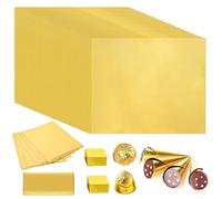 FHBHJNATC 100 Pièces Emballage Tablette Chocolat,Emballage En Aluminium Chocolat, Papier Alimentaire Noel Emballage de Chocolat, Fabrication Chocolat à Dubaï/Pour Décoration DIY/Noël (20x20CM)