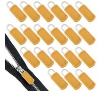FHBHJNATC 20 Pièces Tirette Fermeture Eclair Remplacement, Reparation Fermeture Eclair, Zip String, Fermetures Éclair Amovibles pour Fermetures Éclair de Rechange, Valises, Vestes, Sacs à Dos (Jaune)