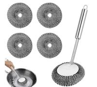 FHBHJNATC 5 Pièces Paille de Fer, Eponge Grattante, Eponge Metallique, LL est Utilisé pour Nettoyer Les Ustensiles de Cuisine Tels Que Les Plaques de Cuisson, Les Casseroles, Les Bols, Etc