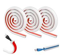 FHBHJNATC Goulotte Passe Cable, Cache Cable TV Mural, Passe Cable Sol, Chemin de Câbles Autocollant pour Dissimuler Les Câbles sur Les Murs et Les Sols avec Son Propre Support Autocollant