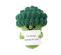 FHBHJNATC Positive Brocoli, Peluche Positive, Message Positif, Cadeau pour Remonter Le Moral d'un Ami, Décoration Fête Encourageante Cadeau D'adieu Collègue, Fabriqué en Coton Laitier