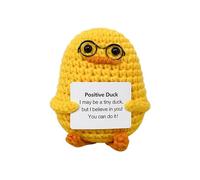 FHBHJNATC Poupée Tricotée, Poupée Tricotée en Forme De, Mini Poupée en Peluche Tricotée, Cadeau pour Remonter Le Moral d'un Ami, Décoration De Fête Encourageante Cadeau D'adieu Collègue (Jaune)