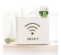 FHCSAO Boîte de Rangement Murale Organisateur Multifonctionnel Routeur WiFi Blanc A24x8.5x20cm Chambre